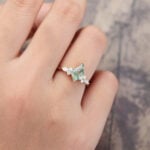 Pattiring Kite Moss Agate Yellow Gold Engagement Ring