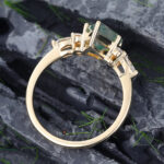 Pattiring Kite Moss Agate Yellow Gold Engagement Ring