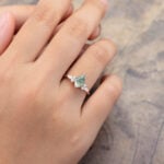 Pattiring Kite Moss Agate Rose Gold Engagement Ring