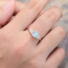 Pattiring Unique Aquamarine Rose Gold Engagement Ring