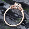 Pattiring Unique Aquamarine Rose Gold Engagement Ring