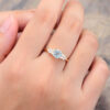 Pattiring Unique Aquamarine Yellow Gold Engagement Ring