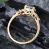 Pattiring Unique Aquamarine Yellow Gold Engagement Ring