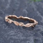 Pattiring Delicate Rose Gold Wedding Band -2