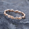 Pattiring Delicate Rose Gold Wedding Band -3