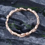 Pattiring Delicate Rose Gold Wedding Band -5
