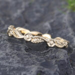 Pattiring Delicate Yellow Gold Wedding Band -2