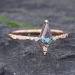 Pattiring Kite Cut Alexandrite Rose Gold Engagement Ring