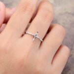 Pattiring Kite Cut Black Rutilated Quartz White Gold Engagement Ring