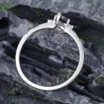 Pattiring Kite Cut Black Rutilated Quartz White Gold Engagement Ring