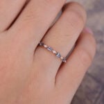 Pattiring Marquise Cut Alexandrite Rose Gold Full Eternity Wedding Band