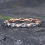 Pattiring Marquise Cut Alexandrite Rose Gold Full Eternity Wedding Band