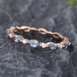 Pattiring Marquise Cut Alexandrite Rose Gold Full Eternity Wedding Band