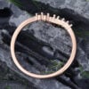 Pattiring Marquise Cut Black Onyx Rose Gold Curved Wedding Band