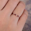 Pattiring Marquise Cut Garnet Rose Gold Full Eternity Wedding Band