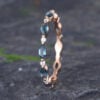 Pattiring Marquise Cut London Blue Topaz Rose Gold Full Eternity Wedding Band