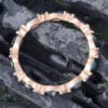 Pattiring Marquise Cut London Blue Topaz Rose Gold Full Eternity Wedding Band