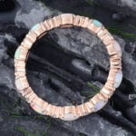 Pattiring Marquise Cut Opal Rose Gold Full Eternity Wedding Band