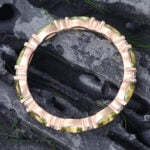 Pattiring Marquise Cut Peridot Rose Gold Full Eternity Wedding Band