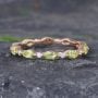 Pattiring Marquise Cut Peridot Rose Gold Full Eternity Wedding Band