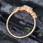 Pattiring Oval Cut Moonstone Rose Gold Vintage Engagement Ring