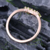 Pattiring Pear Shaped & Marquise Cut Peridot Rose Gold Curved Wedding Band