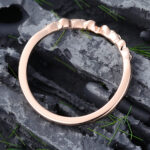 Pattiring Simple Rose gold Curved Wedding Band