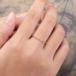 Pattiring Simple Rose gold Leaf Wedding Band