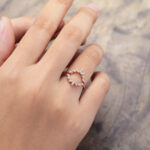 Pattiring Unique Diamond Rose Gold Double Wedding Band