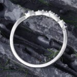 Pattiring Unique Diamond & Sapphire White Gold Curved Wedding Band