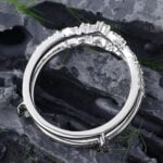 Pattiring Unique Moissanite White Gold Double Curved Wedding BandPattiring Unique Moissanite White Gold Double Curved Wedding Band