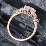 Pattiring Unique Moonstone & Alexandrite Rose Gold Engagement Ring