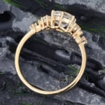 Pattiring Unique Moonstone Yellow Gold Engagement Ring