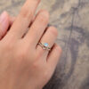 Pattiring Unique Opal Yellow Gold Engagement Ring Set