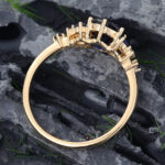 Pattiring Unique Sapphire Yellow Gold Engagement Ring