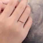 Pattiring Vintage Ruby Yellow Gold Twisted Wedding Band