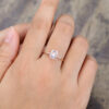 Pattiring Emerald Cut Morganite Rose Gold Engagement Ring -1