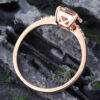 Pattiring Emerald Cut Morganite Rose Gold Engagement Ring -5