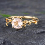 Pattiring Unique Morganite Yellow Gold Engagement Ring -2