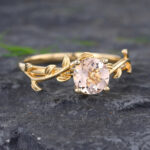 Pattiring Unique Morganite Yellow Gold Engagement Ring -3