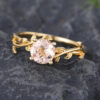 Pattiring Unique Morganite Yellow Gold Engagement Ring -4