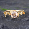 Pattiring Unique Morganite Yellow Gold Engagement Ring