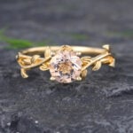Pattiring Unique Morganite Yellow Gold Engagement Ring
