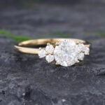 Pattiring Unique C&C Moissanite Solid Gold Dainty Diamond Engagement Ring 4
