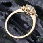 Pattiring Unique C&C Moissanite Solid Gold Dainty Diamond Engagement Ring 2