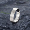 Pattiring 5MM Wide White Gold Solid Gold Brushed Wedding Ring 2