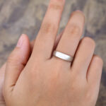 Pattiring 5MM Wide White Gold Solid Gold Wedding Ring 1