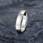 Pattiring 5MM Wide White Gold Solid Gold Wedding Ring 2