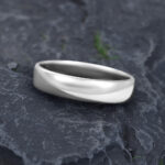 Pattiring 5MM Wide White Gold Solid Gold Wedding Ring 3