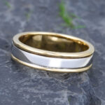 Pattiring 6MM Wide White Gold Two-Tone Ring Wedding Ring 4